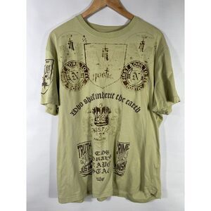 Nostic Men's‎ 3XL Green Brown Short Sleeve Crew Neck T-Shirt